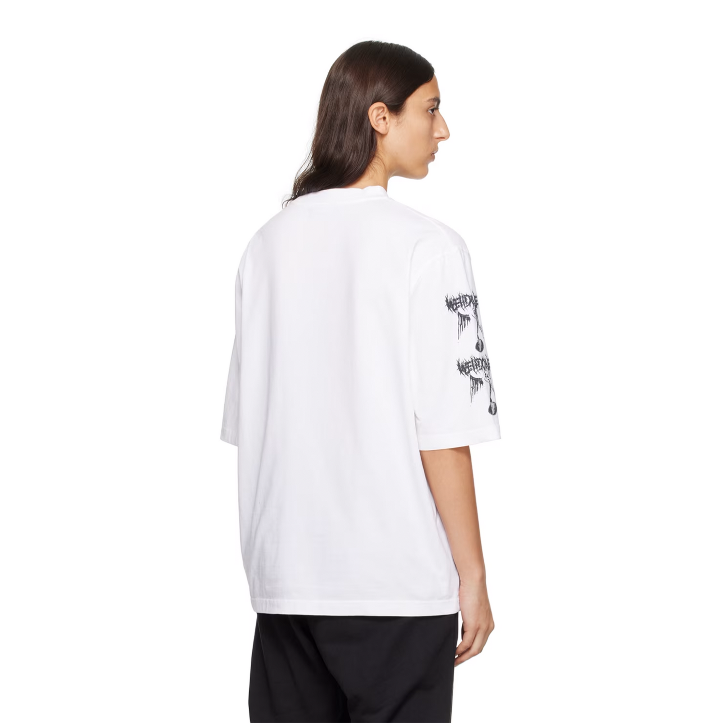 WE11DONE Crack Angel Print Tee White (SS24)