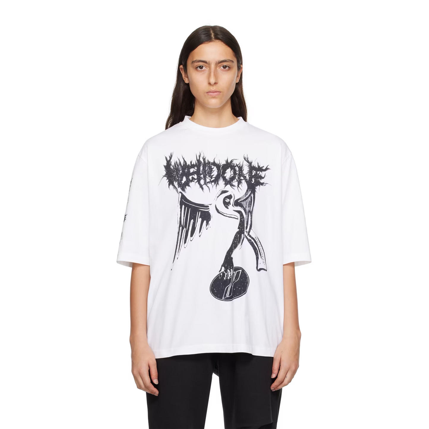 WE11DONE Crack Angel Print Tee White (SS24)