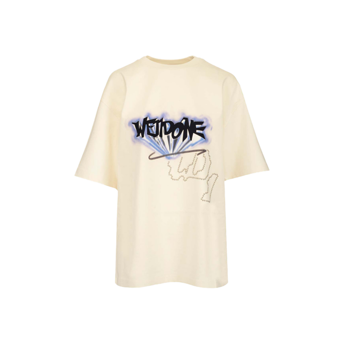 WE11DONE Crystal Logo Tee Ivory (SS24)
