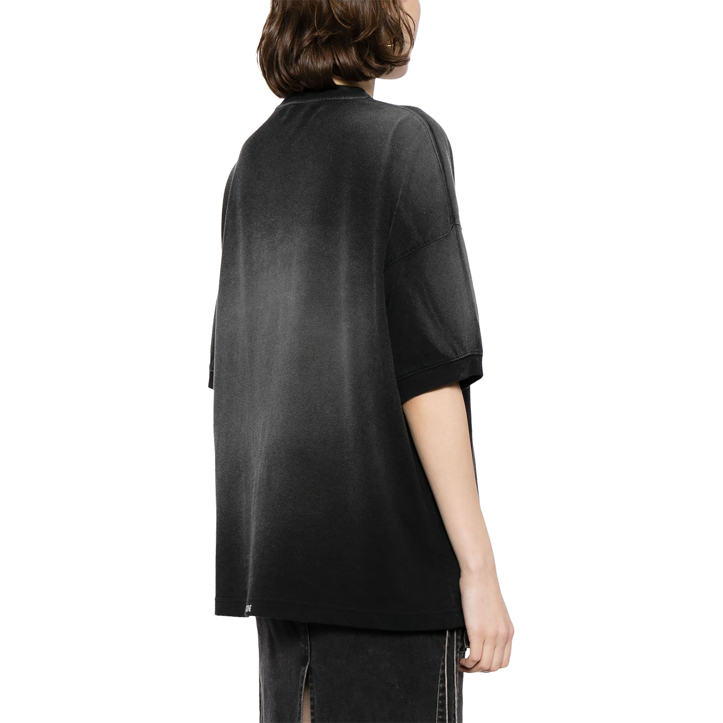 WE11DONE Washed Ribbed Tee Black (SS24)