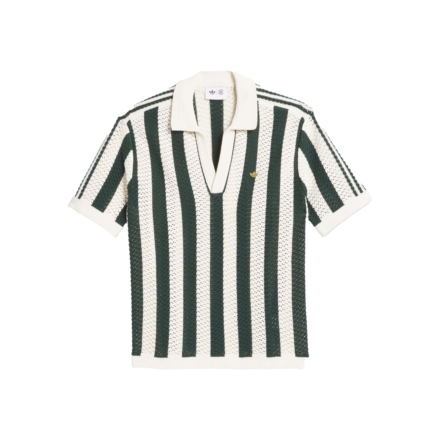 adidas CLOT Knit Pique Polo by Edison Chen Green Night / Cream White (SS25)