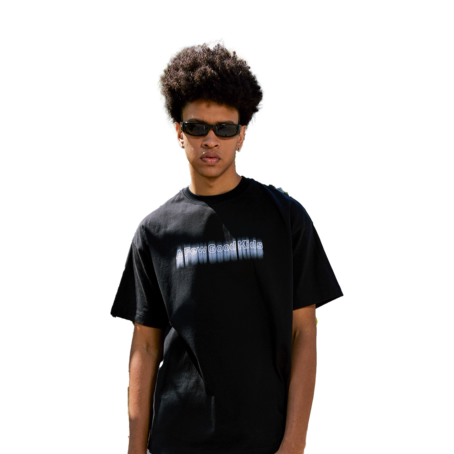 a few Good kids Blurred Front Short Sleeved Tee Black (SS25)