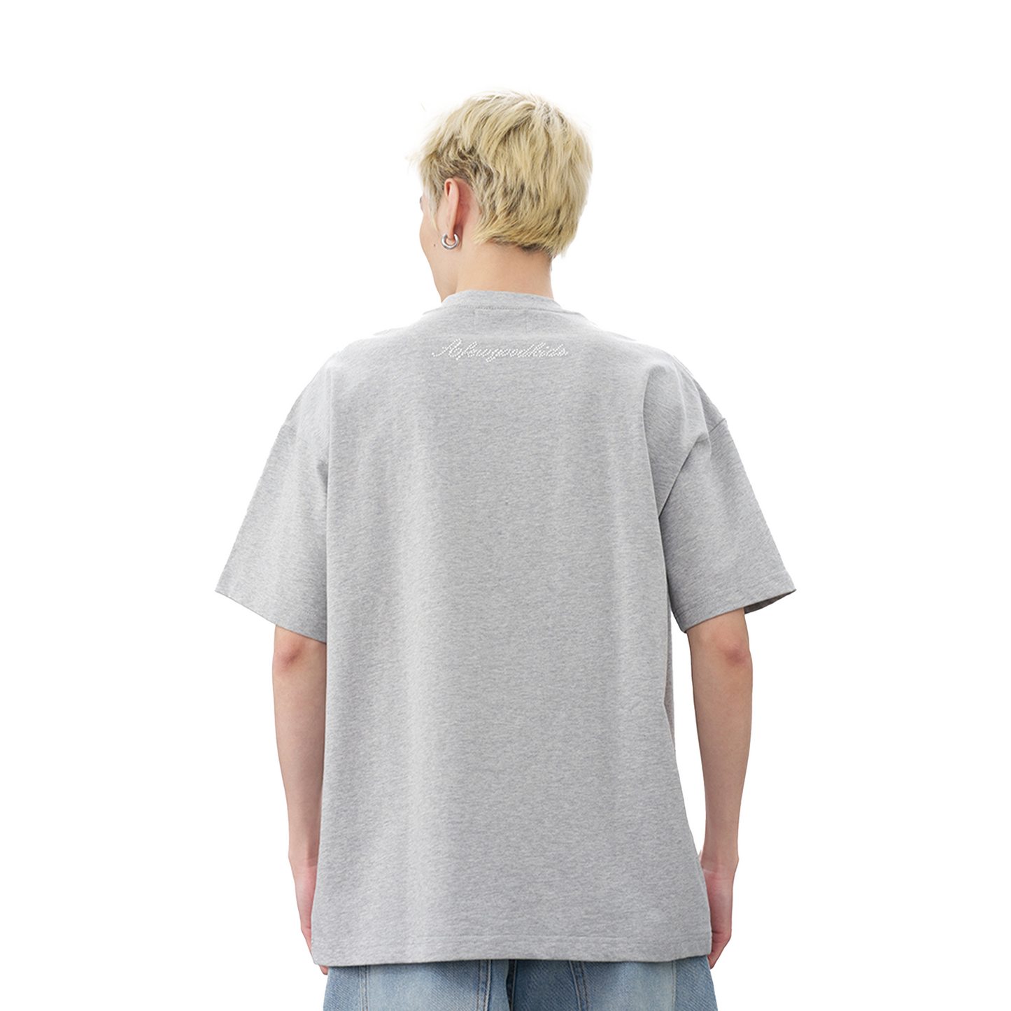 a few Good kids Chanel Style Pearl Short Sleeved Tee Grey (SS25)