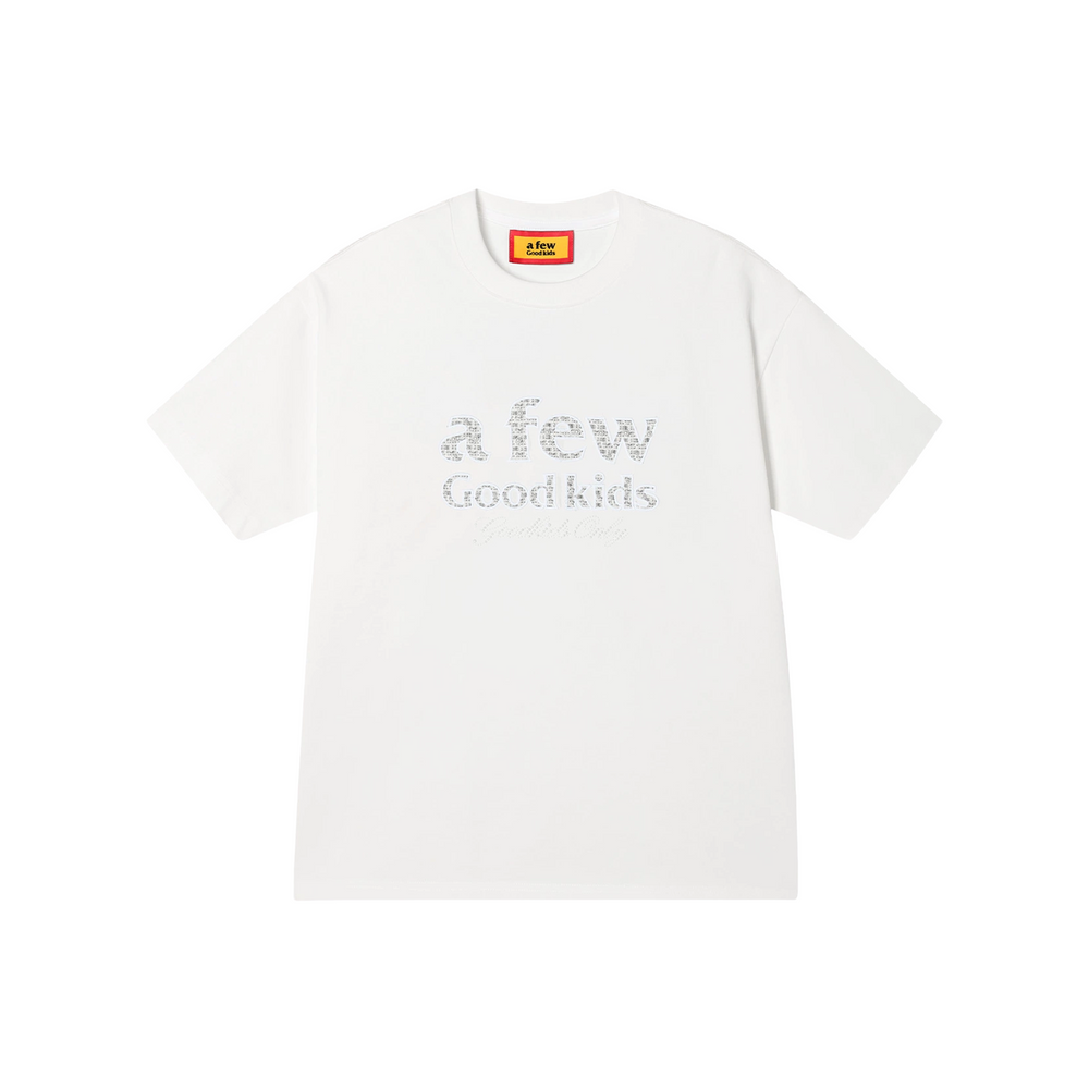 a few Good kids Chanel Style Pearl Short Sleeved Tee White (SS25)