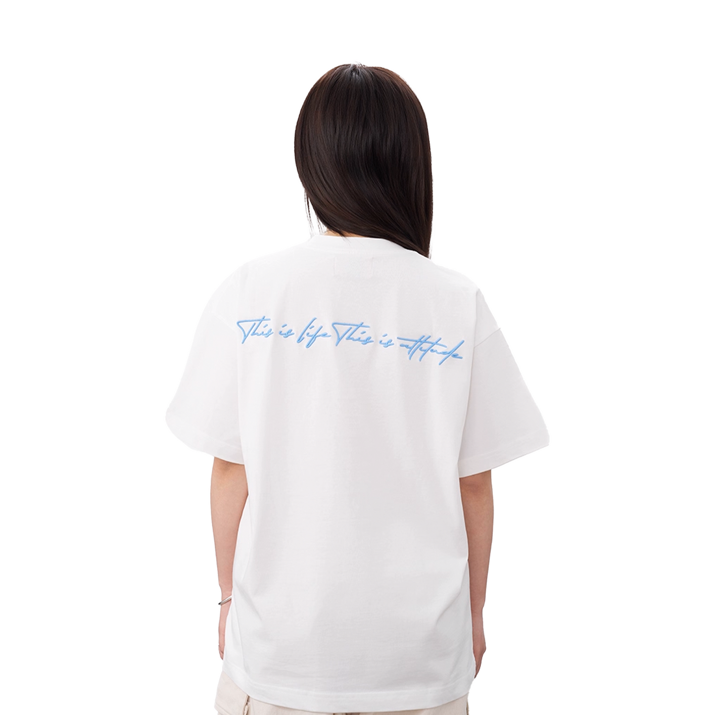 a few Good kids Contrast Colour Patchwork Short Sleeved Tee White (SS25)