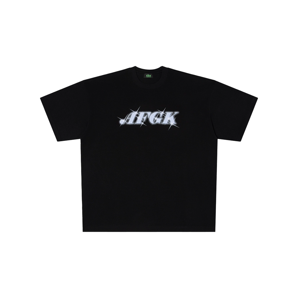 a few Good kids Glitter Short Sleeved Tee Black/Blue (SS25)