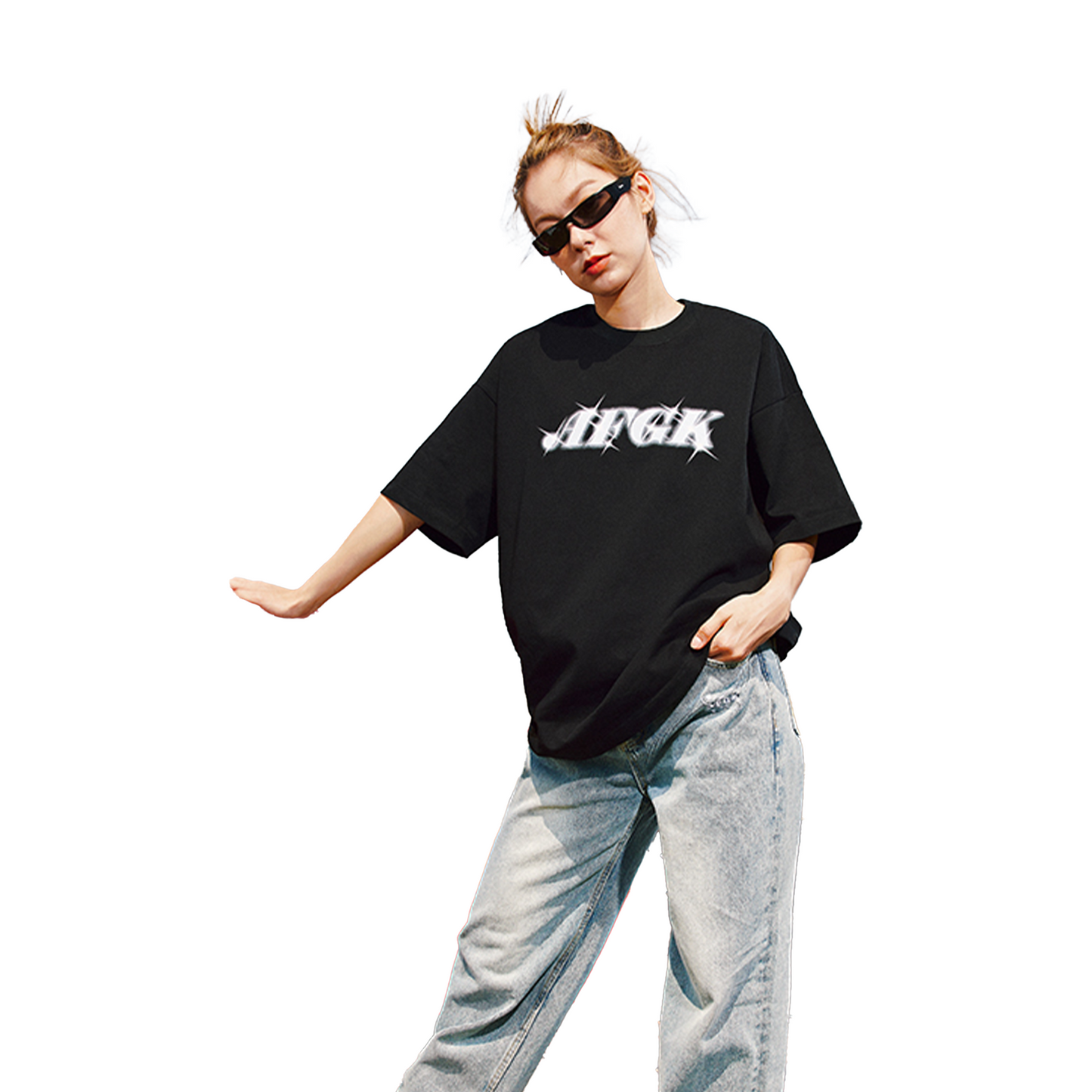a few Good kids Glitter Short Sleeved Tee Black/Blue (SS25)