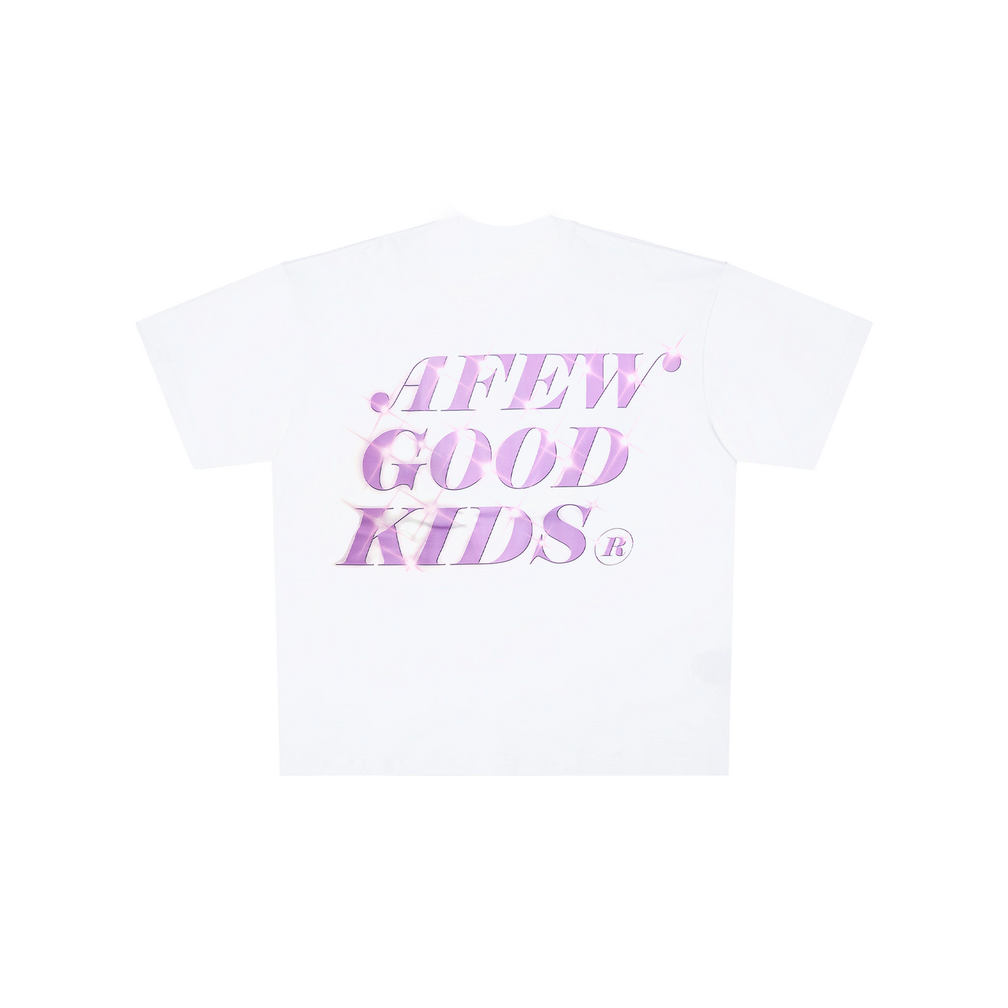 a few Good kids Glitter Short Sleeved Tee White (SS25)