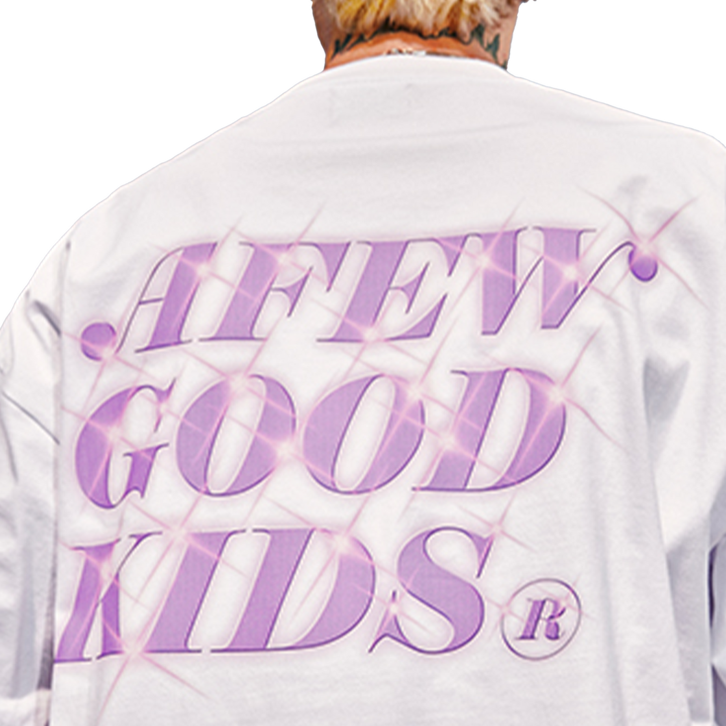 a few Good kids Glitter Short Sleeved Tee White (SS25)