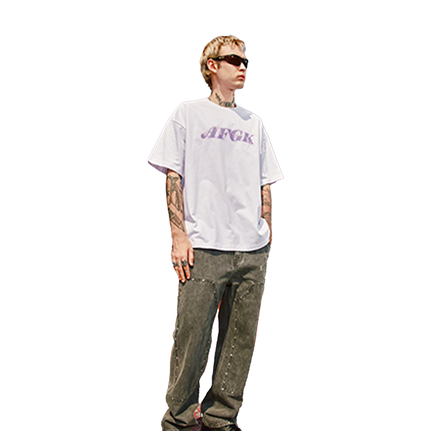 a few Good kids Glitter Short Sleeved Tee White (SS25)
