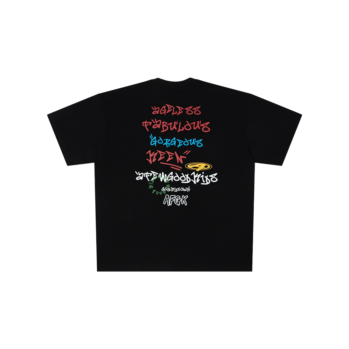 a few Good kids Handwritten Graffiti Tee Black (SS25)
