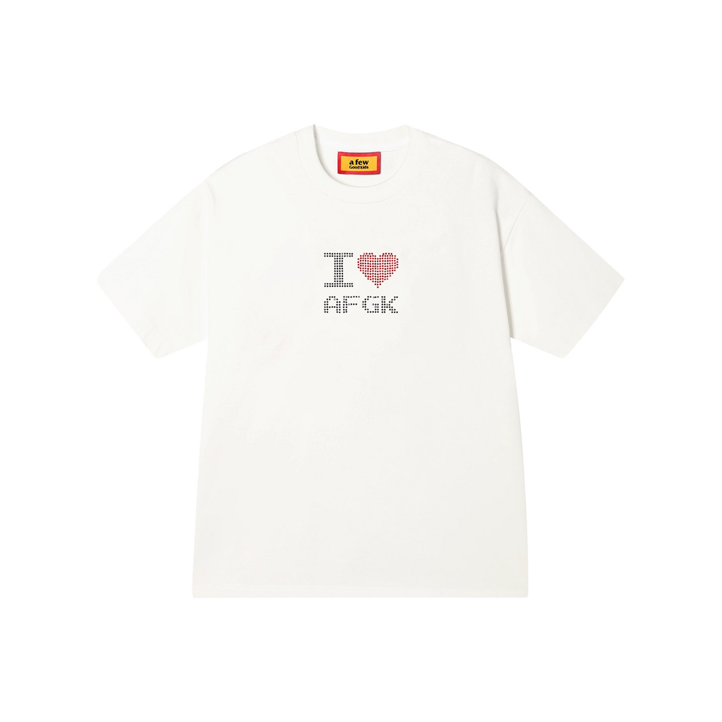 a few Good kids Heart Hot Diamond Short Sleeved Tee White (SS25)