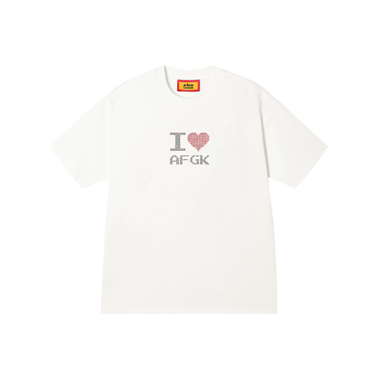 a few Good kids Heart Hot Diamond Short Sleeved Tee White (SS25)