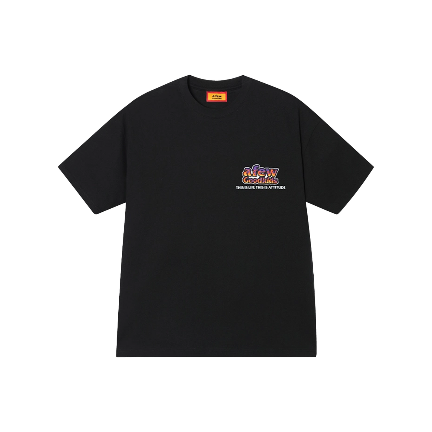 a few Good kids Neon Velcro Short Sleeved Tee Black (SS25)
