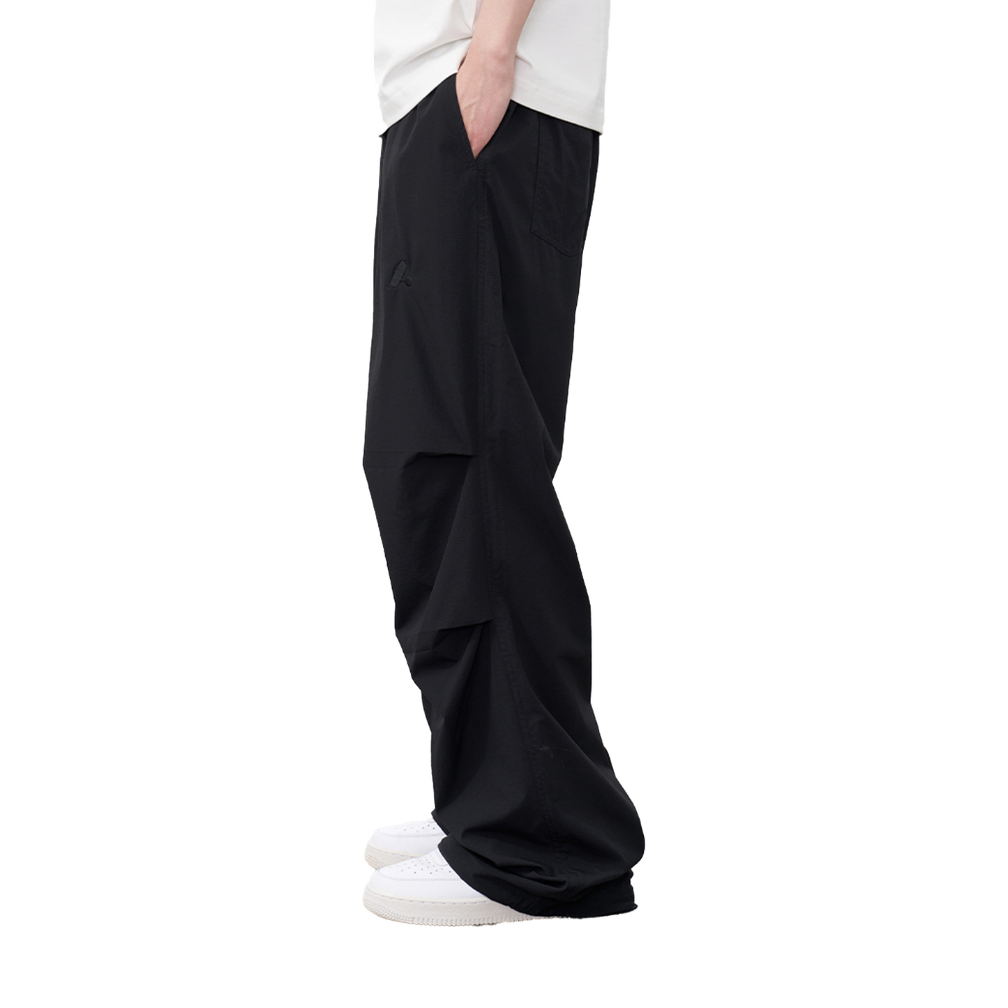 a few Good kids Nylon Double Knee Paratrooper Pants Black (SS25)