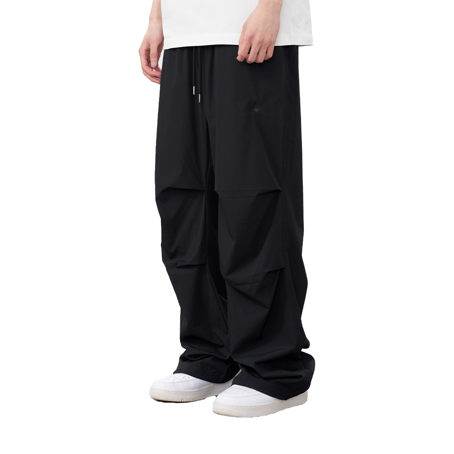 a few Good kids Nylon Double Knee Paratrooper Pants Black (SS25)