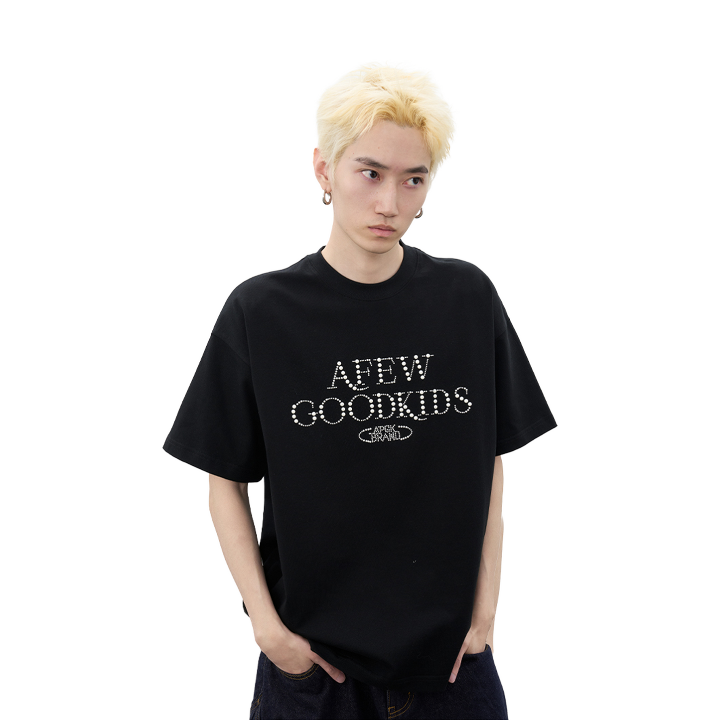a few Good kids Pearl Hot Diamond Short Sleeved Tee Black (SS25)