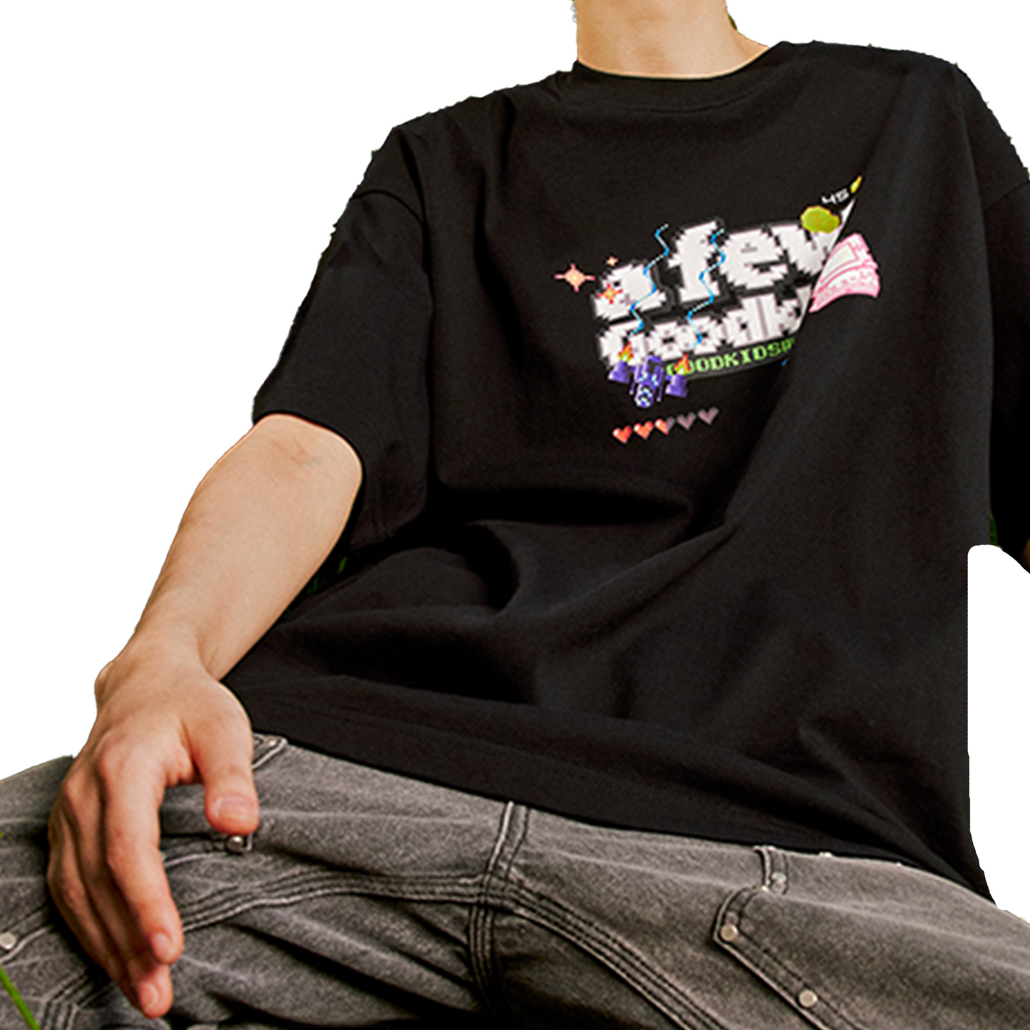 a few Good kids Pixel Game Console Tee Black (SS25)