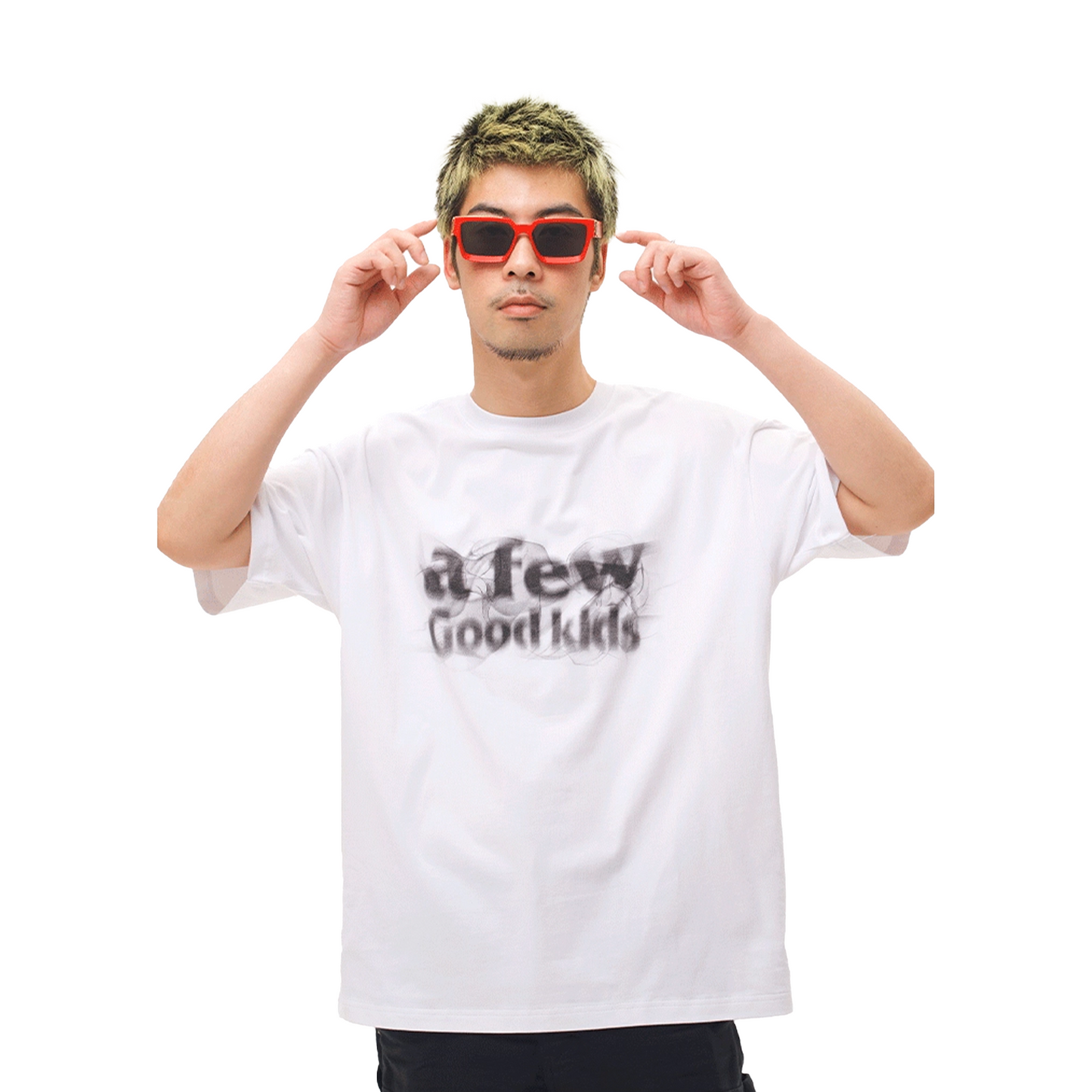 a few Good kids Smoke Logo Short Sleeved Tee White (SS25)