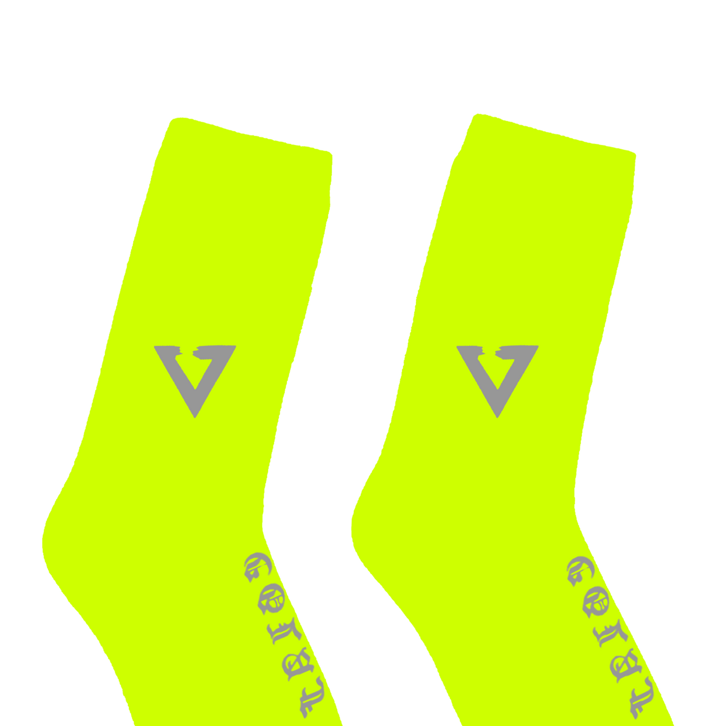 EGLAF Crew Socks Reflective Neon Green