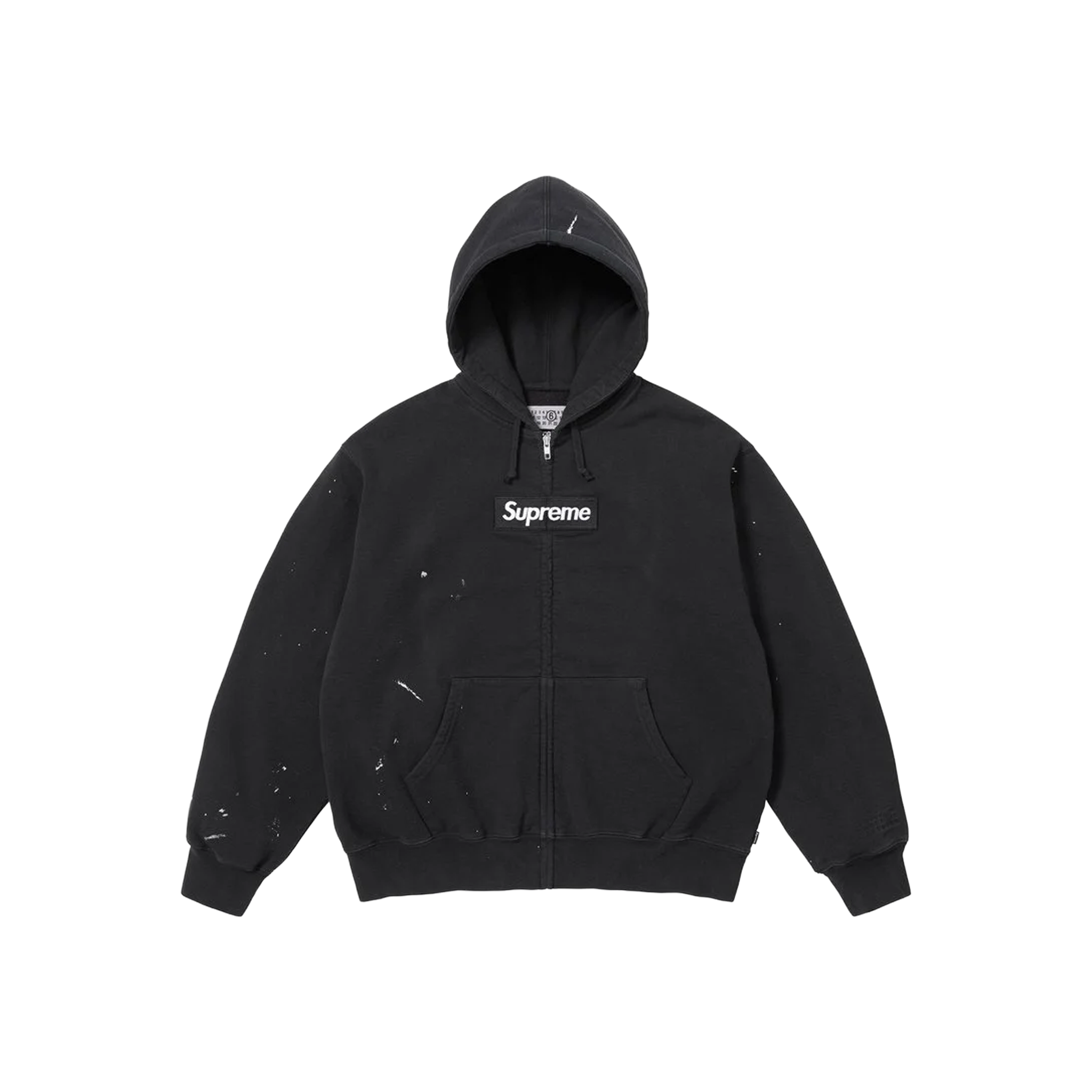 Supreme® / MM6 Maison Margiela Box Logo Zip Up Hoodie Black (SS26
