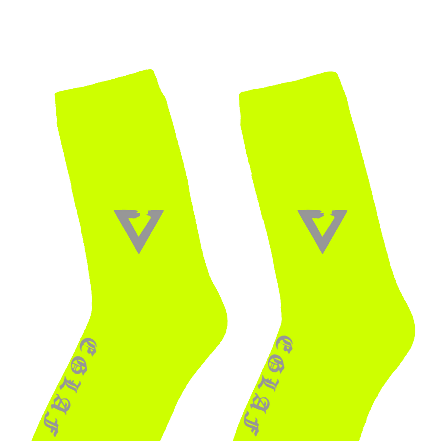 EGLAF Crew Socks Reflective Neon Green