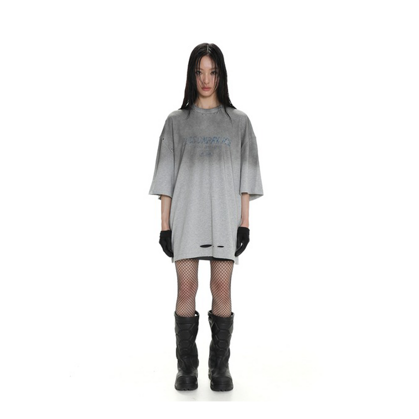 MASONPRINCE Damage Gradient Washed Tee Grey (SS24)