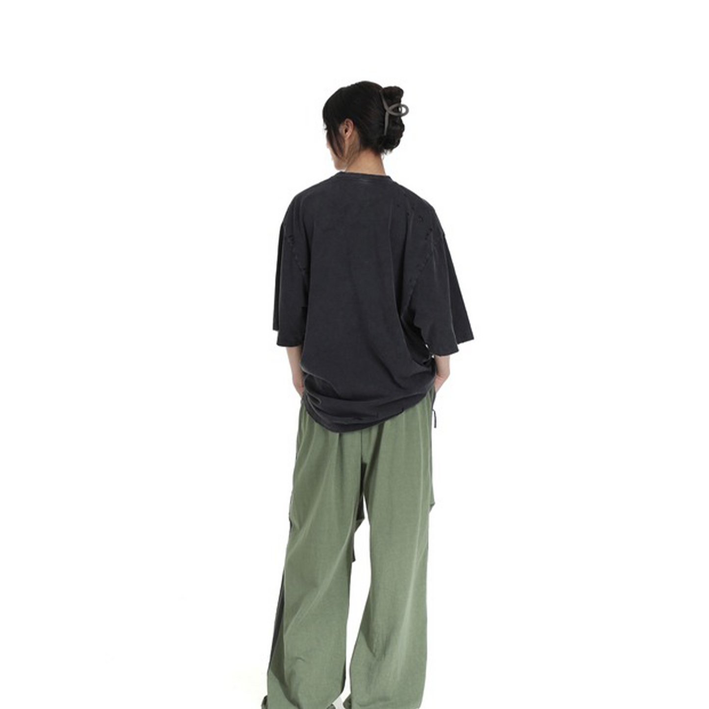 MASONPRINCE Football Washed Damaged Tee Iron Grey (SS24)