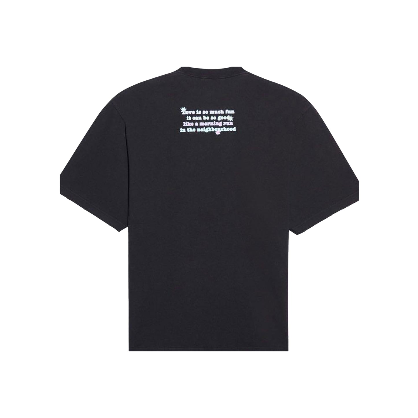 BALENCIAGA Love Bear Print Tee Black