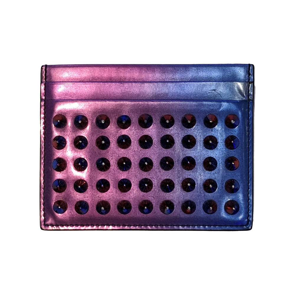 CHRISTIAN LOUBOUTIN Card Holder Blue/Red Gradient