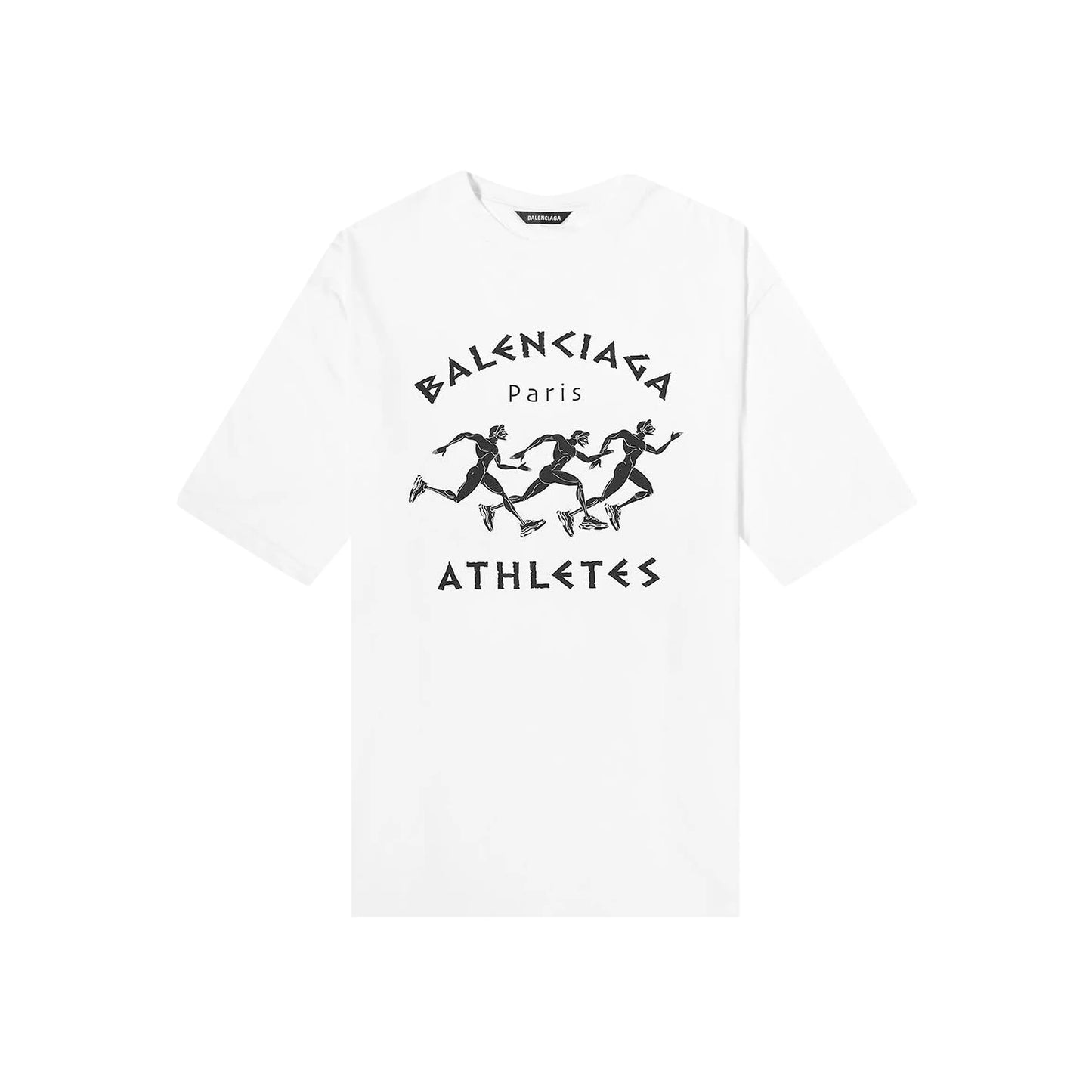 BALENCIAGA Athletes Logo Oversize Tee White