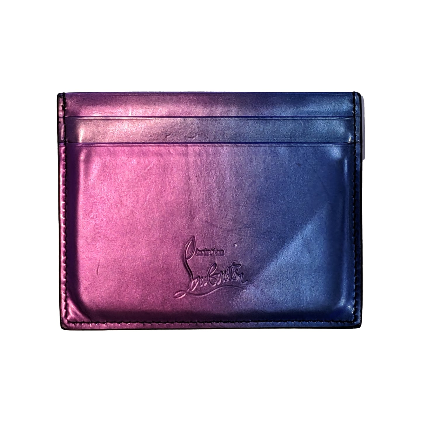 CHRISTIAN LOUBOUTIN Card Holder Blue/Red Gradient