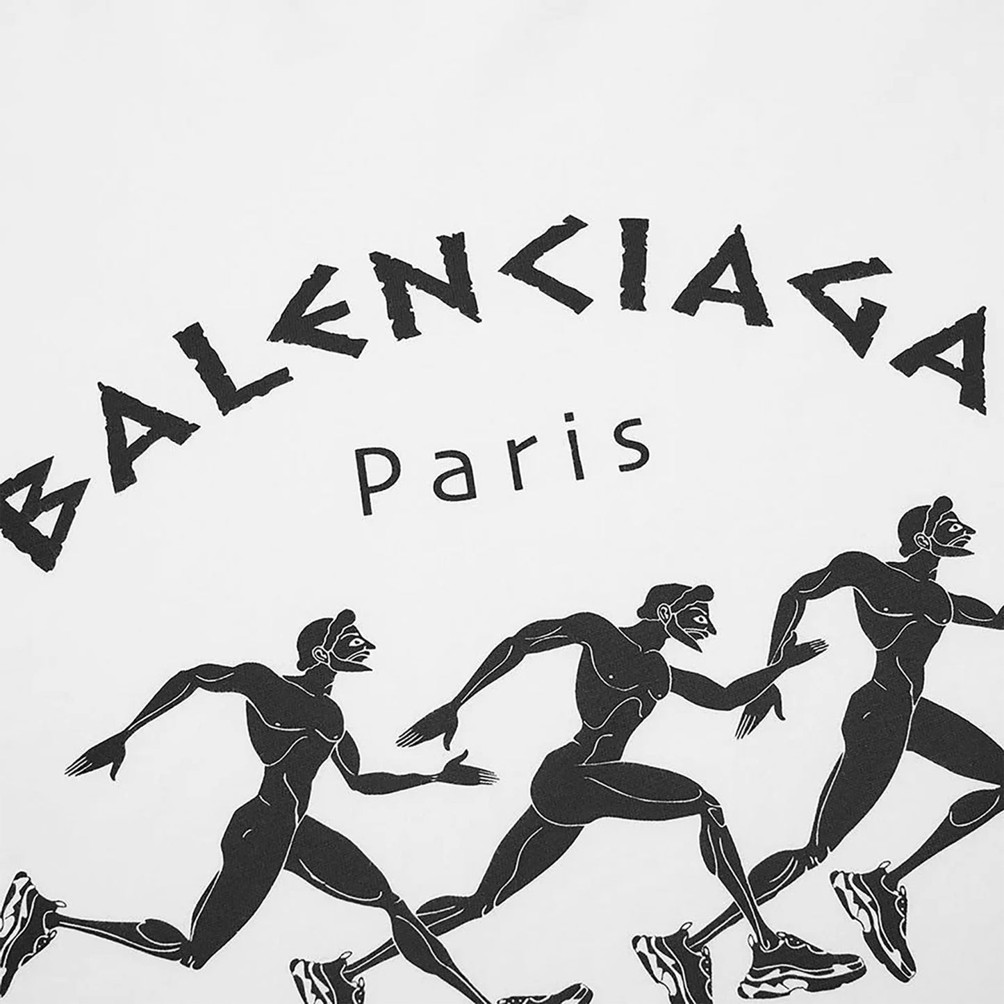 BALENCIAGA Athletes Logo Oversize Tee White