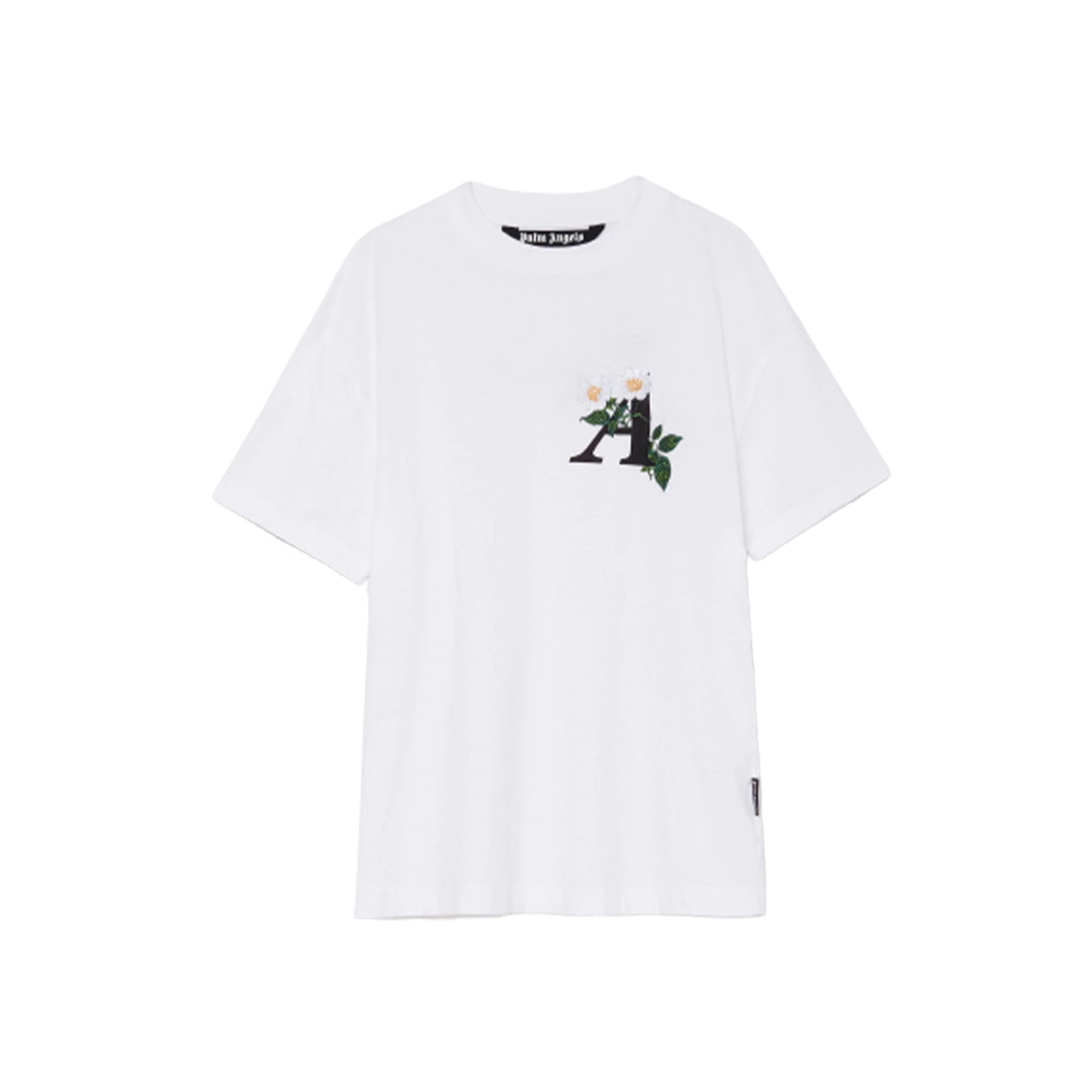 PALM ANGELS Daisy Logo Crew Neck Tee White
