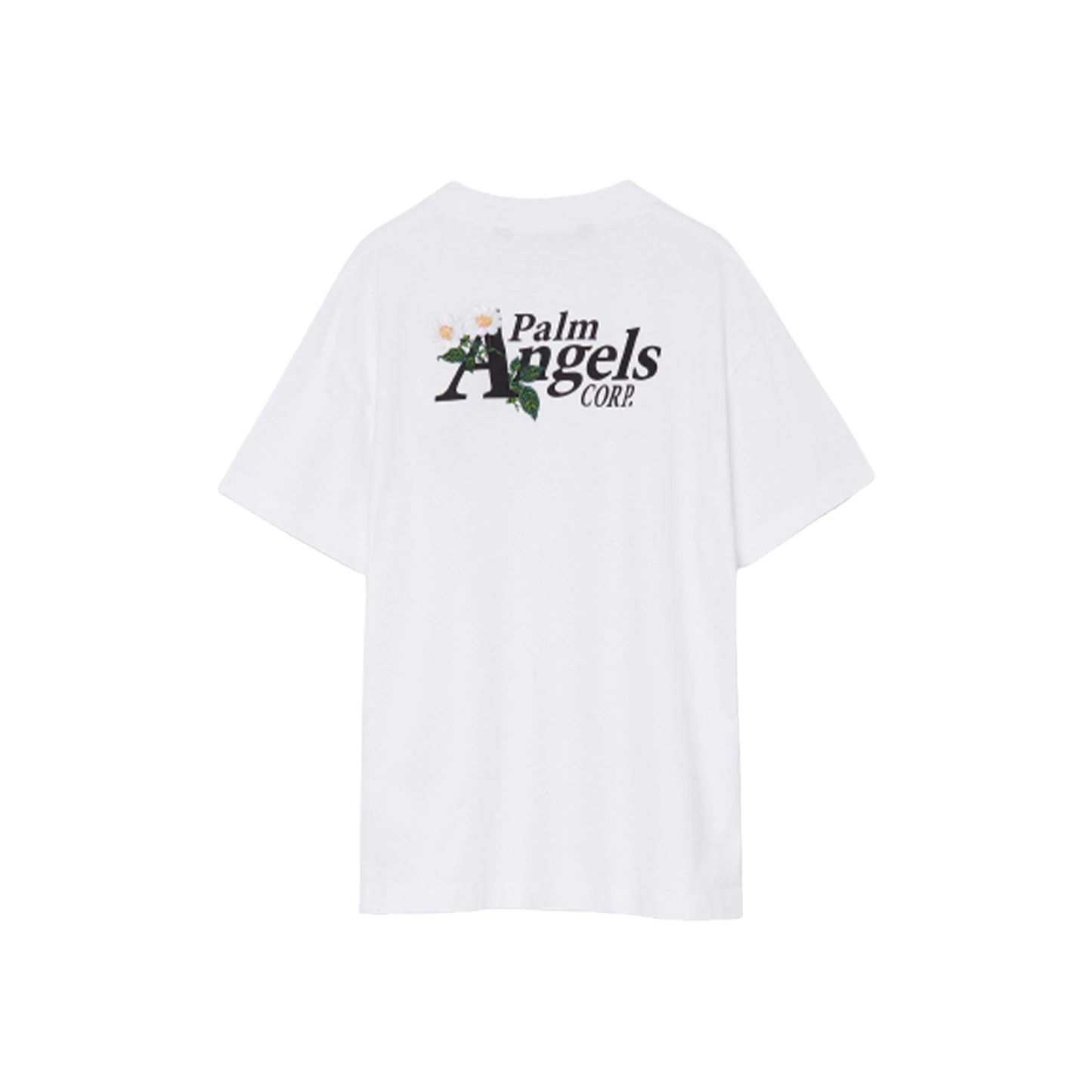 PALM ANGELS Daisy Logo Crew Neck Tee White