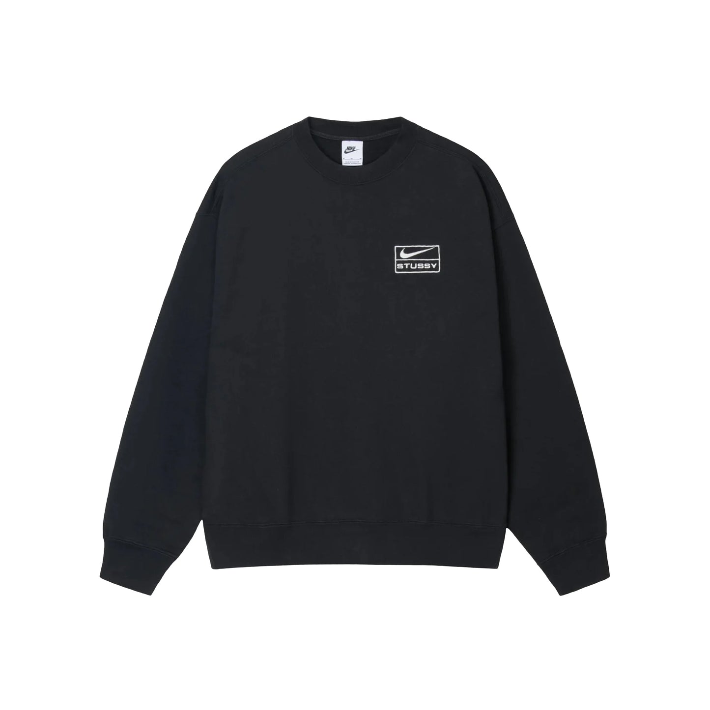 Nike x Stüssy Crew Fleece Stonewashed Black (SS22)