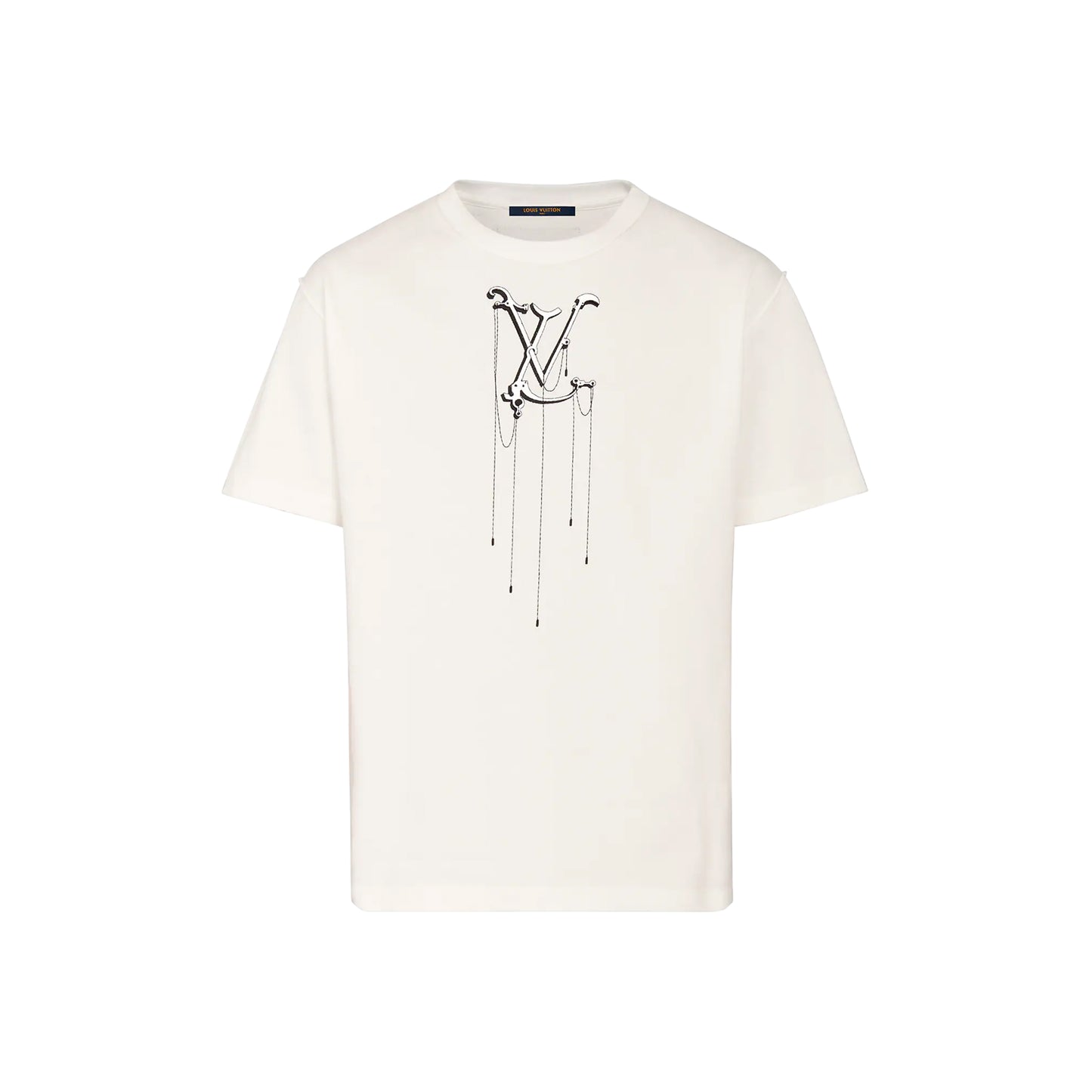 LOUIS VUITTON LV Pendant Embroidery Tee White
