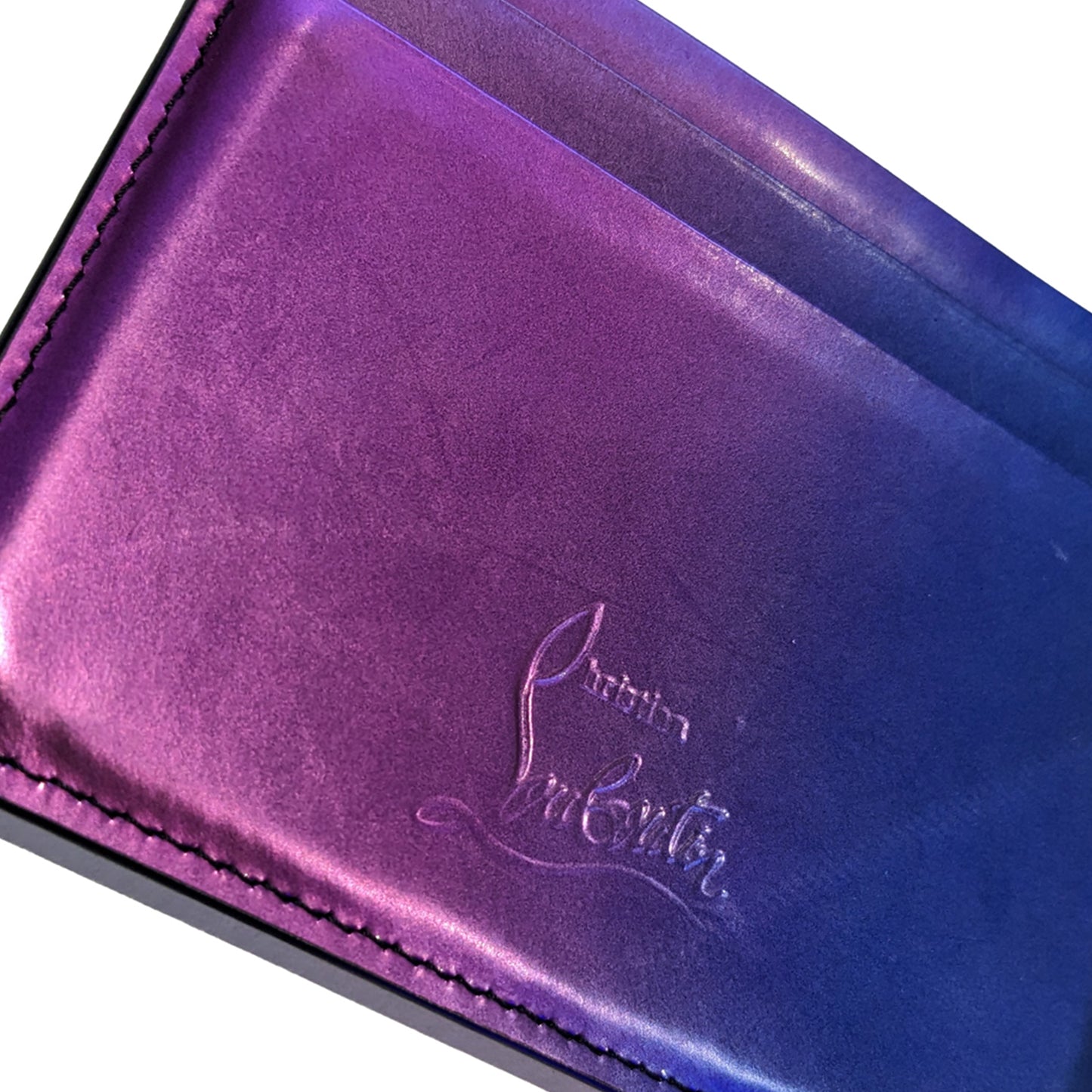 CHRISTIAN LOUBOUTIN Card Holder Blue/Red Gradient