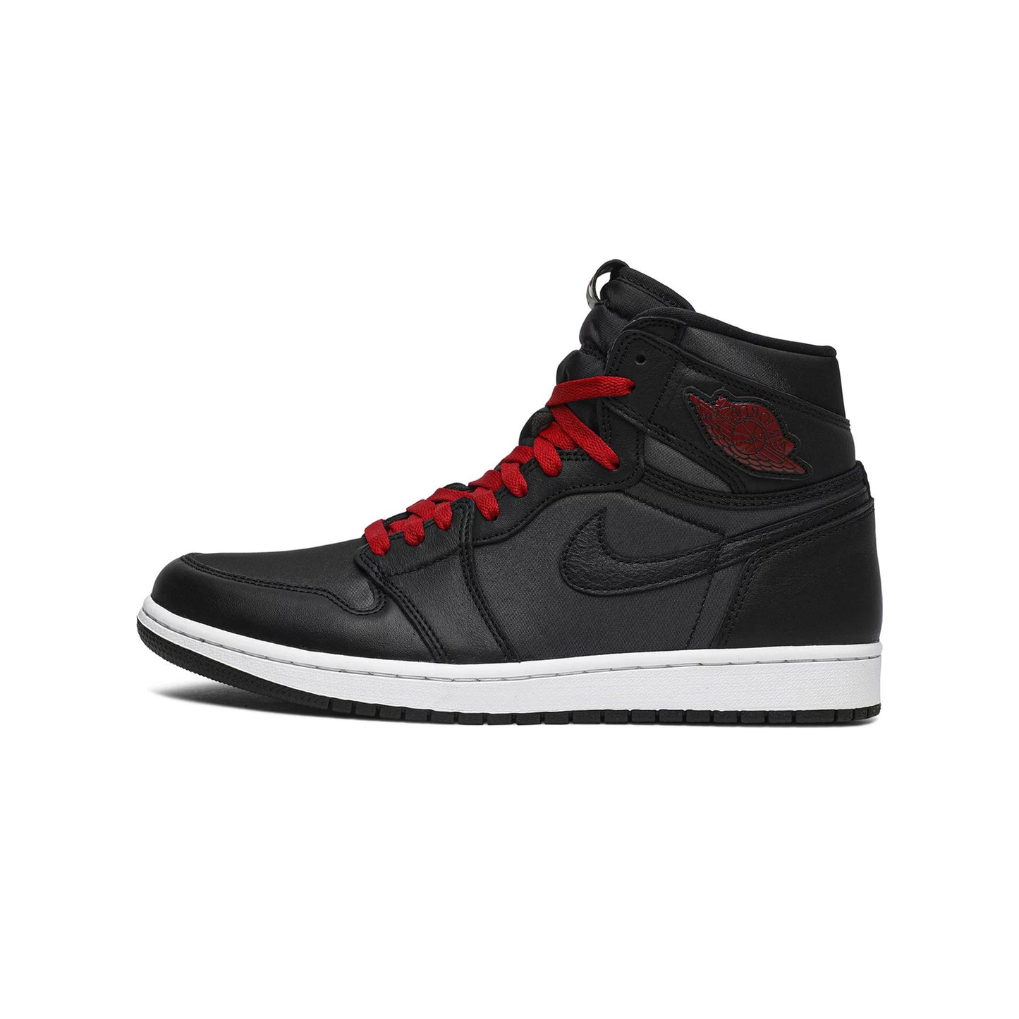 Jordan 1 Retro High Black Satin Gym Red