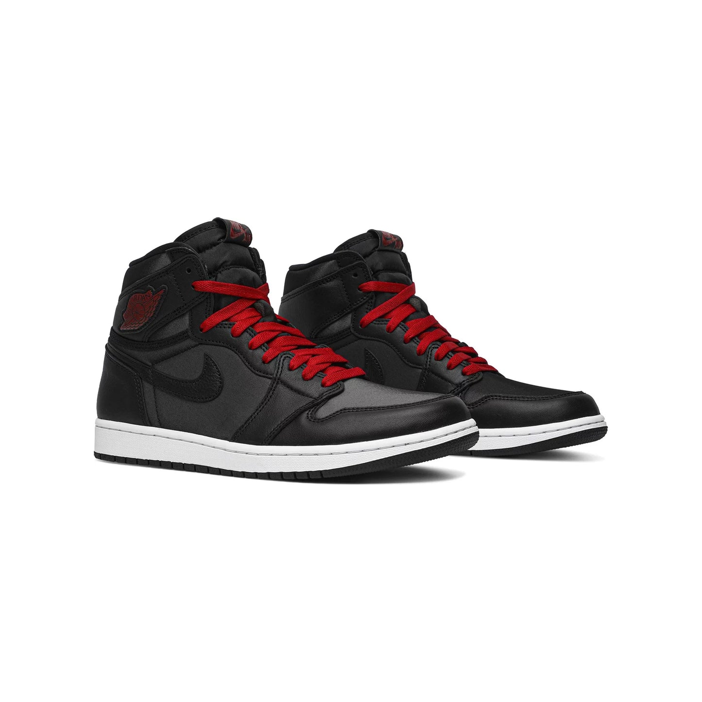 Jordan 1 Retro High Black Satin Gym Red