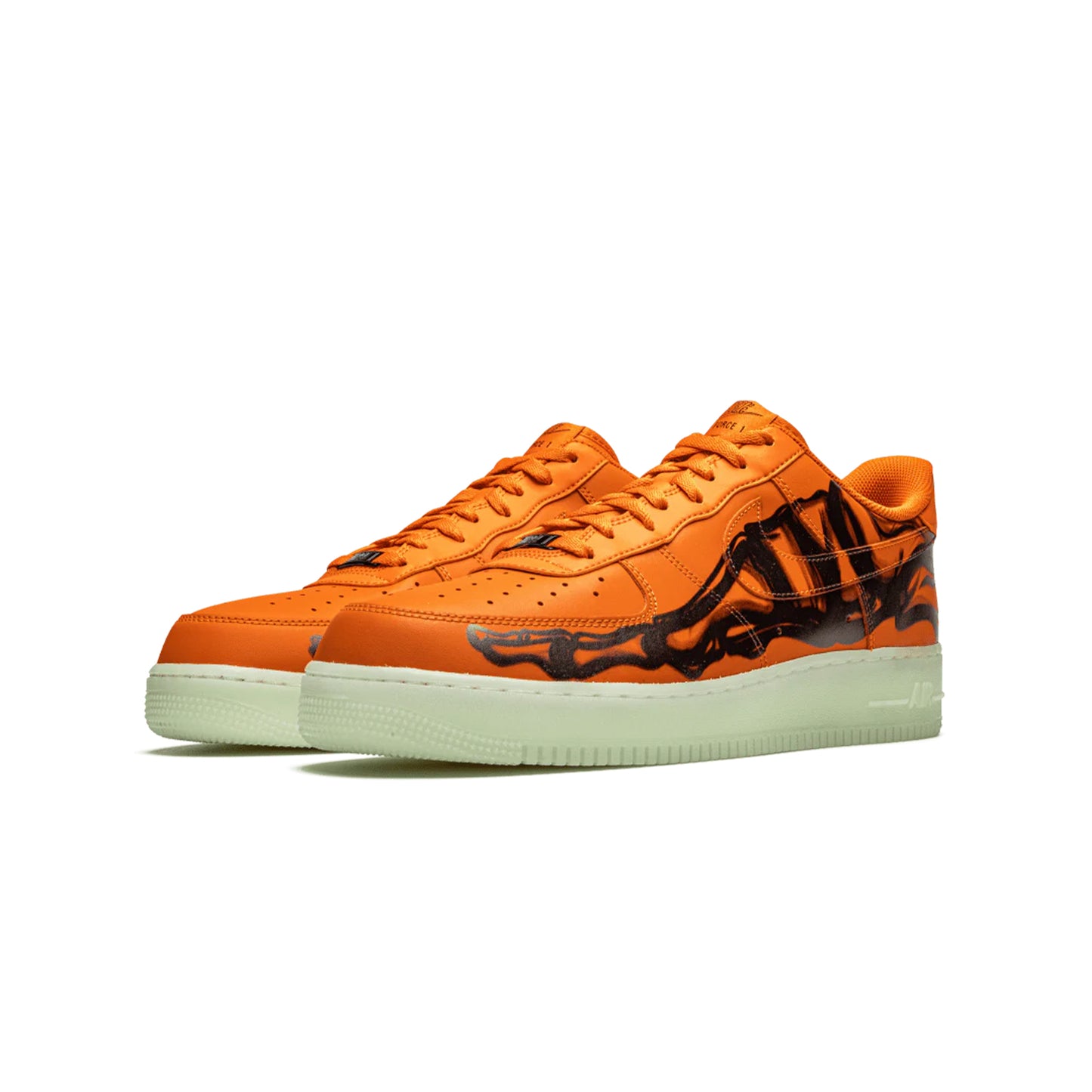 Nike Air Force 1 Low Orange Skeleton Halloween