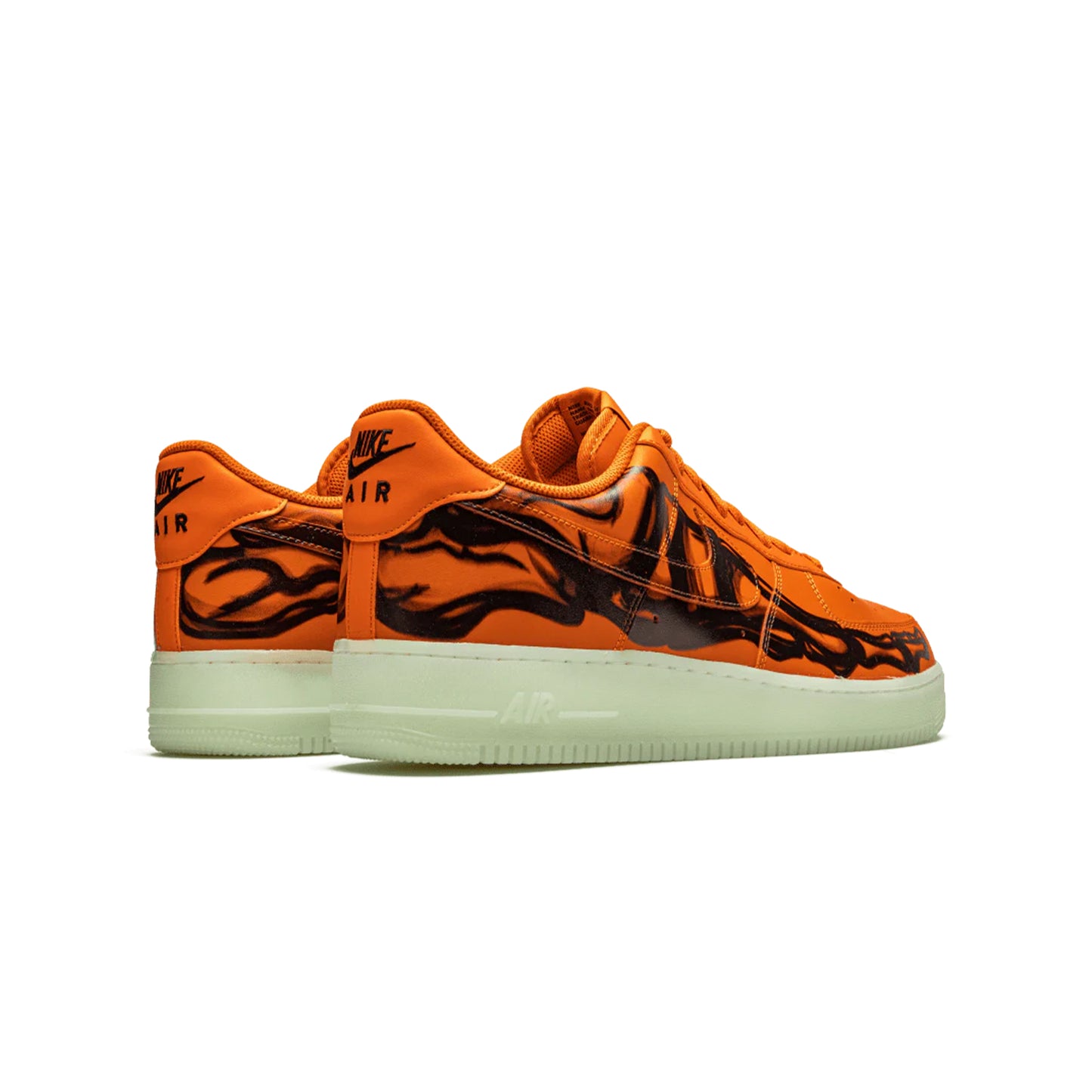 Nike Air Force 1 Low Orange Skeleton Halloween