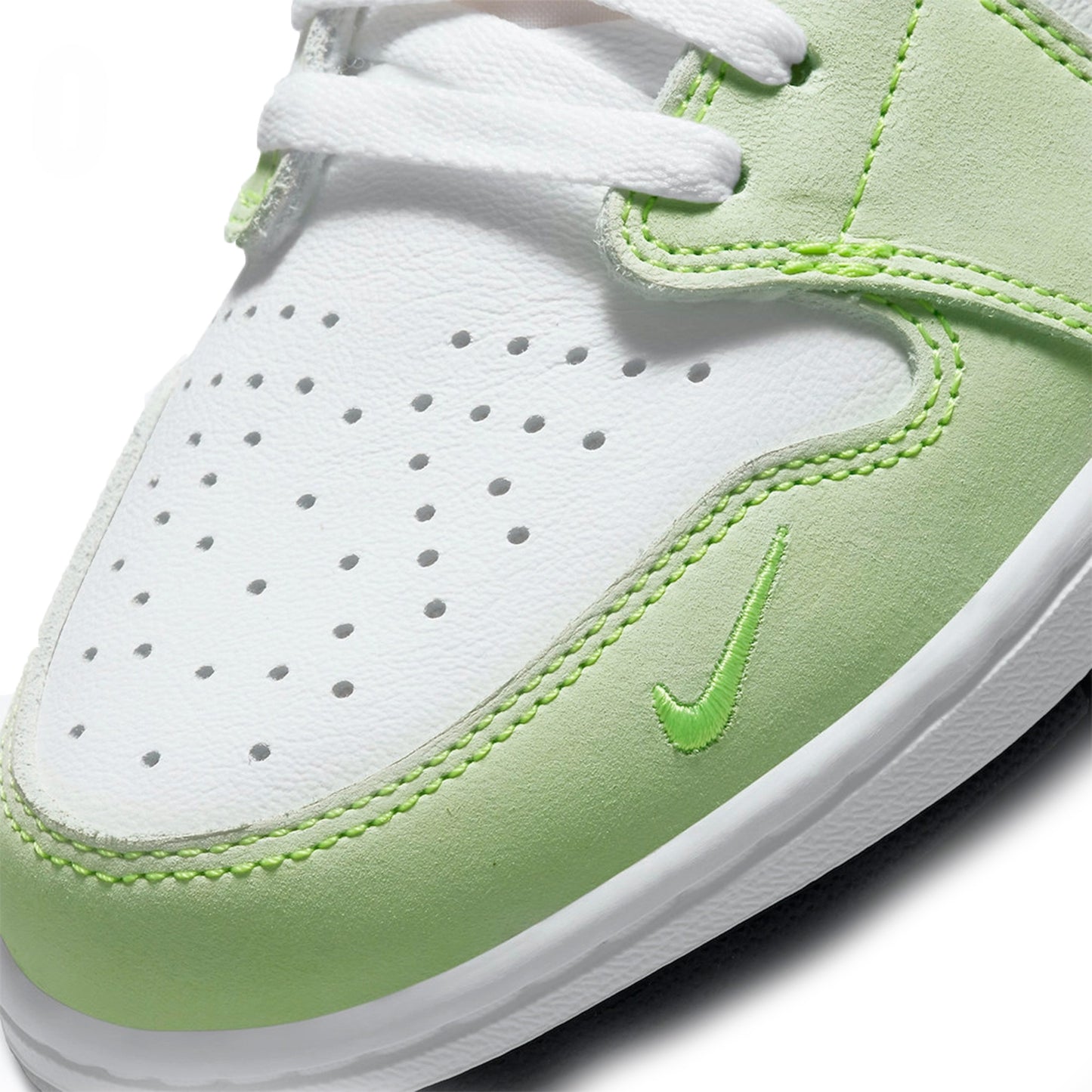 Jordan 1 Retro Low White Ghost Green Black