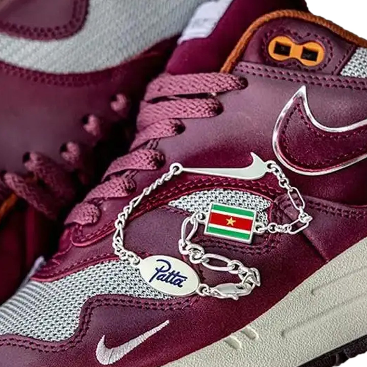 Nike Air Max 1 Patta Waves Rush Maroon (with Bracelet)