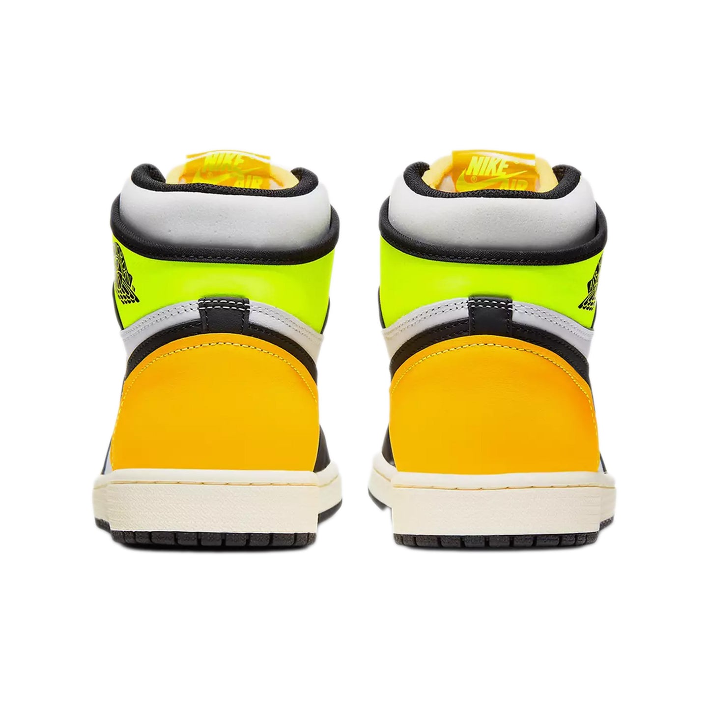 Jordan 1 Retro High White Black Volt University Gold