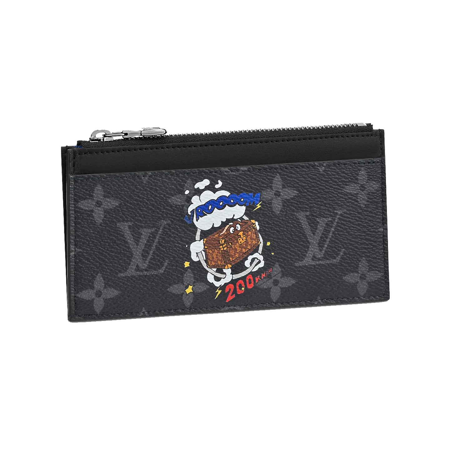 LOUIS VUITTON Coin Card Holder Monogram Eclipse Black