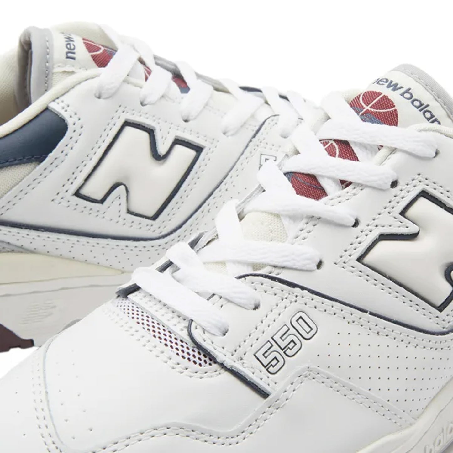 New Balance 550 White Natural Indigo Burgundy