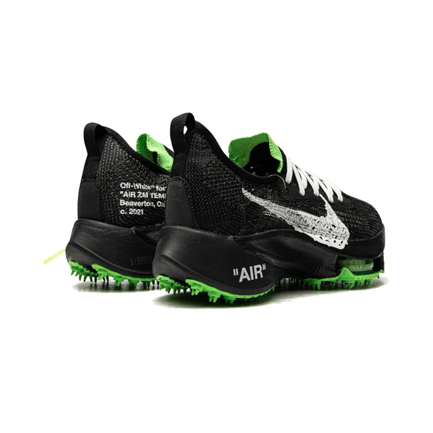 Nike Air Zoom Tempo Next% Flyknit Off-White Black Scream Green