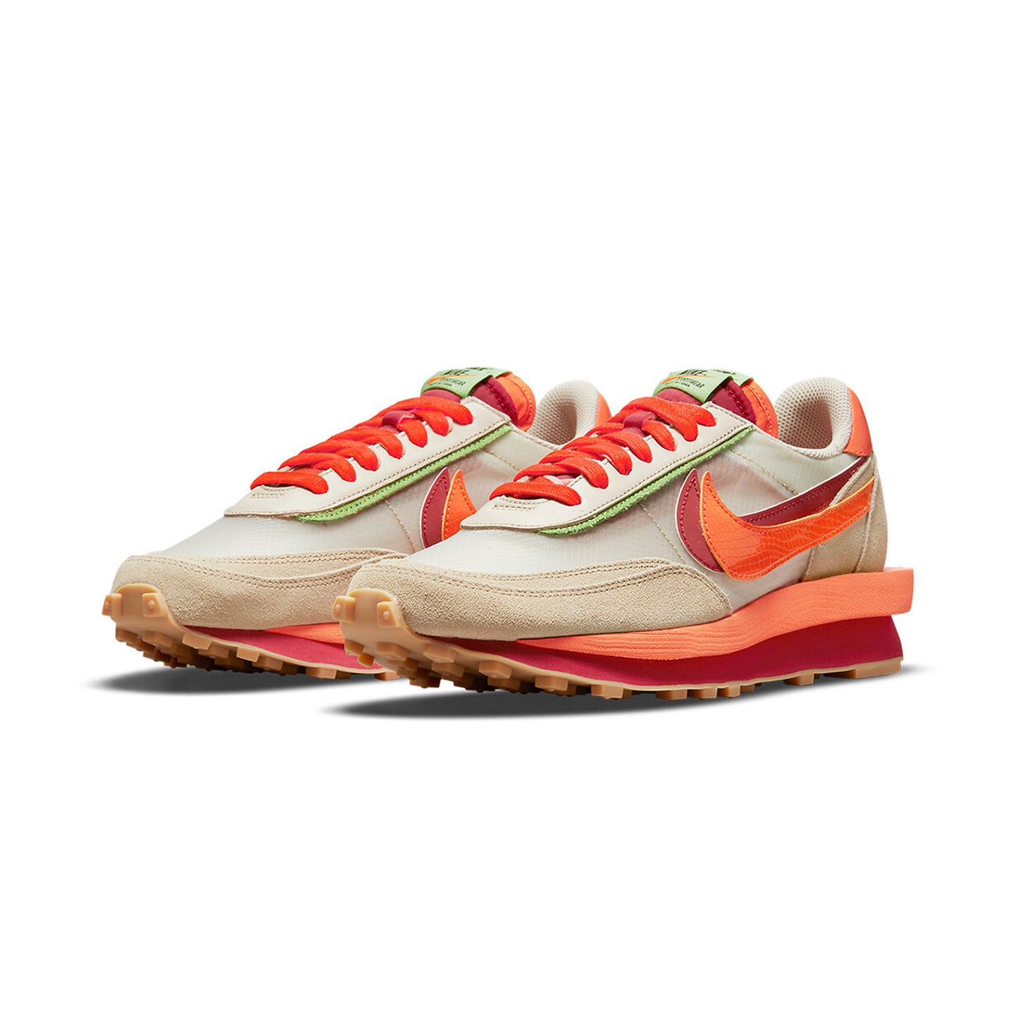 Nike LD Waffle sacai CLOT Kiss of Death Net Orange Blaze