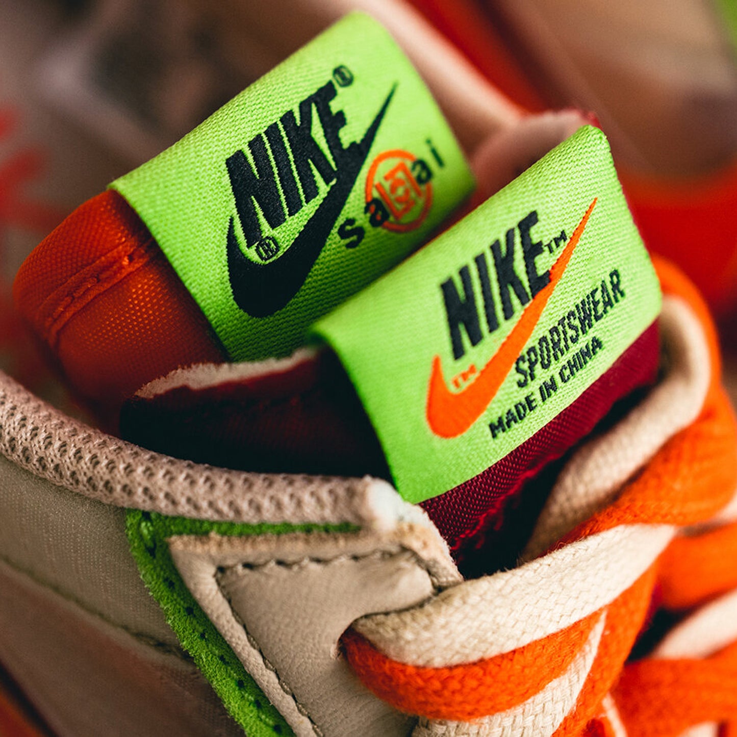 Nike LD Waffle sacai CLOT Kiss of Death Net Orange Blaze